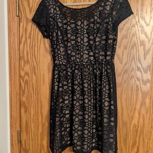 EUC Speechless Double Layer Crochet Dress